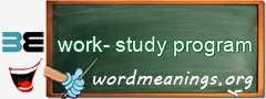 WordMeaning blackboard for work-study program